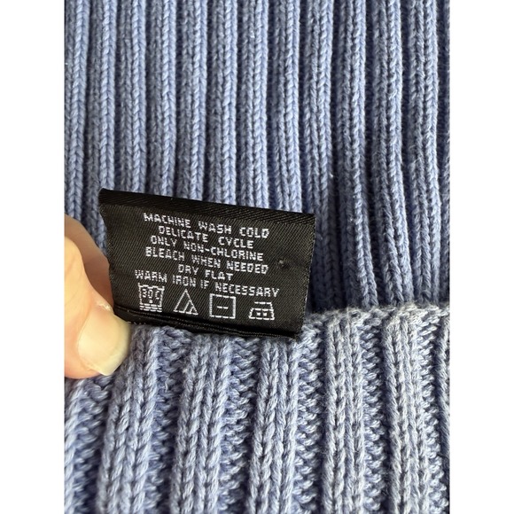 VTG Ralph Lauren Polo Jeans USA Flag Lilac Boat Neck Sz M Ribbed Sweater Vest - Picture 9 of 10